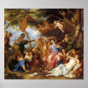 Póster Van Dyck - Carrera De Besos Amarillos Y De Arándan