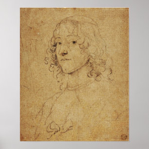 Póster Van Dyck - Estudio de retrato