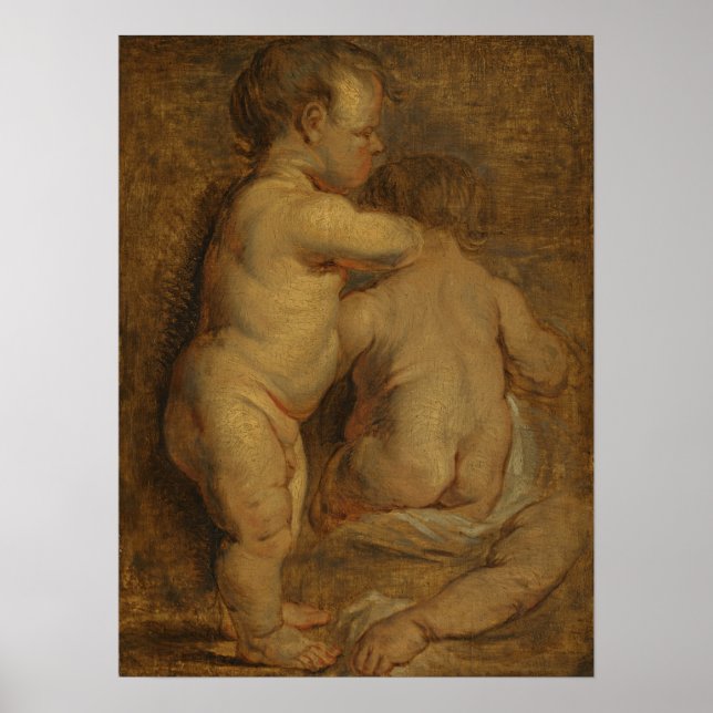 Póster Van Dyck - Estudio Para Dos Putti (Frente)