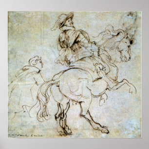 Póster Van Dyck - Estudio Para Un Ecuestre Albert De Lign