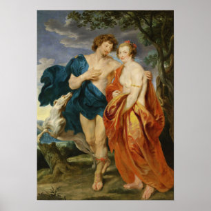 Póster Van Dyck - George Villiers Marqués, Esposa Katheri