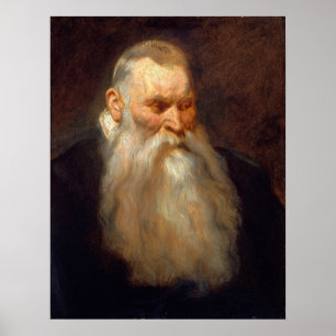 Póster Van Dyck - Jefe De Estudio Del Viejo Con Barba Bla
