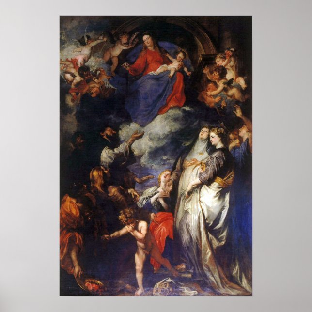 Póster Van Dyck - Madonna Del Rosario (Frente)