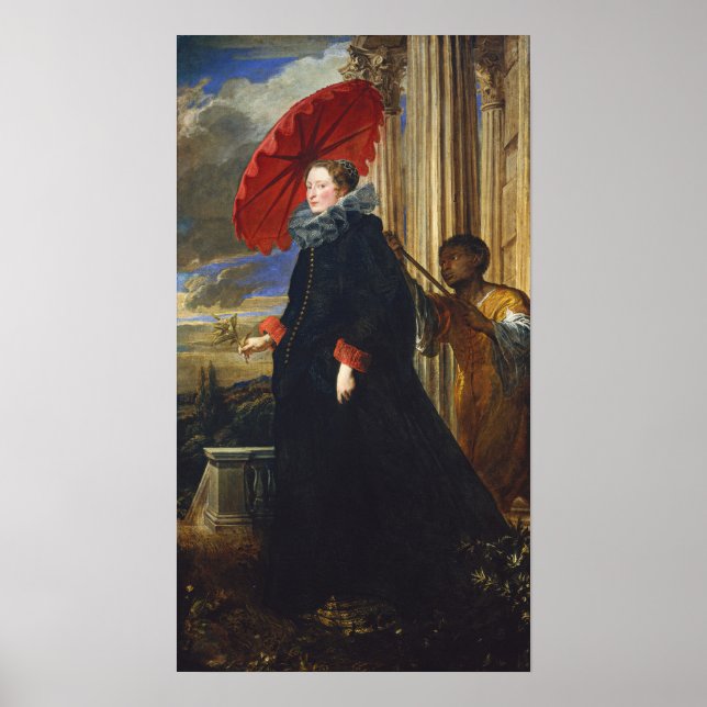 Póster Van Dyck - Marquesa Elena Grimaldi Cattaneo Con .. (Frente)