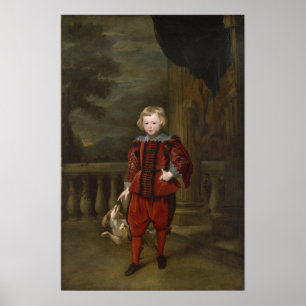 Póster Van Dyck - Niño genovés en una terraza