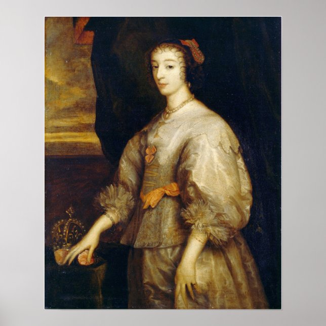 Póster Van Dyck - Reina Henrietta Maria (Frente)