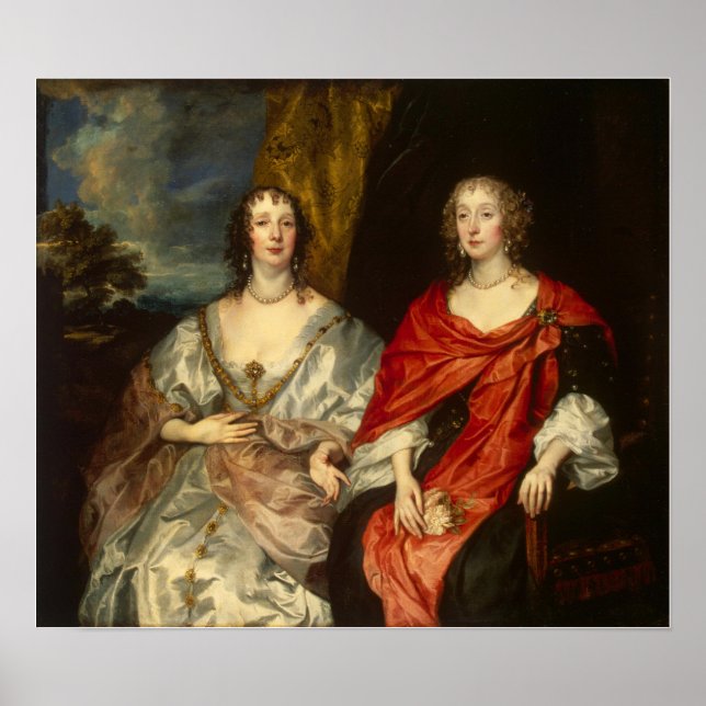 Póster Van Dyck - Retrato De Dos Damas (Frente)