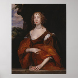 Póster Van Dyck - Retrato De Mary Hill Lady Killigrew