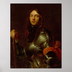 Póster Van Dyck - Retrato de un hombre en armadura con pa