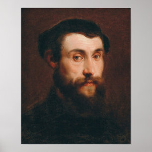 Póster Van Dyck - Retrato de un joven con sombrero