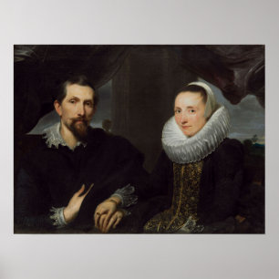Póster Van Dyck - Retrato Doble Del Pintor Frans S...