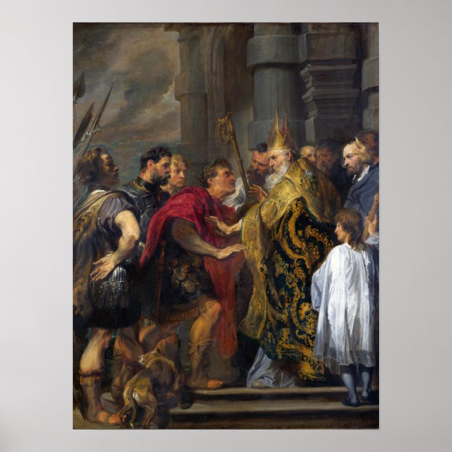 Póster Van Dyck - Saint Ambrose Barring Theodosius De ... (Frente)