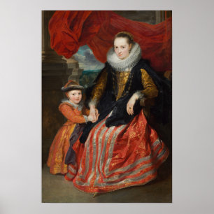 Póster Van Dyck - Susana Fourment y su hija