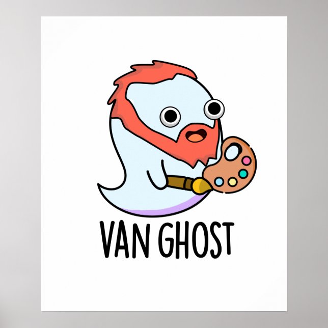 Póster Van Ghost Funny Artista Ghost Pun (Frente)