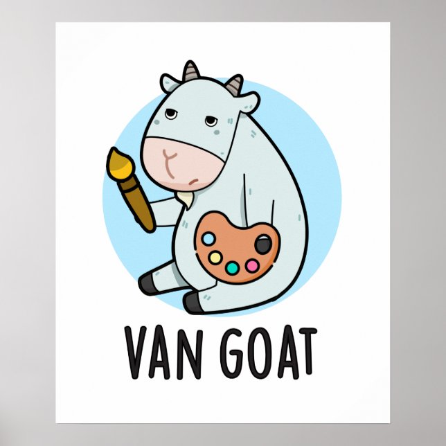 Póster Van Goat Funny Artista Pun (Frente)