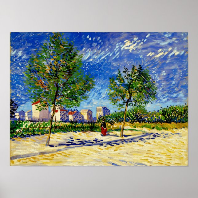 Póster Van Gogh Afueras de París (Frente)
