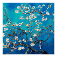 Van Gogh Almond Blossoms turquesa brillante