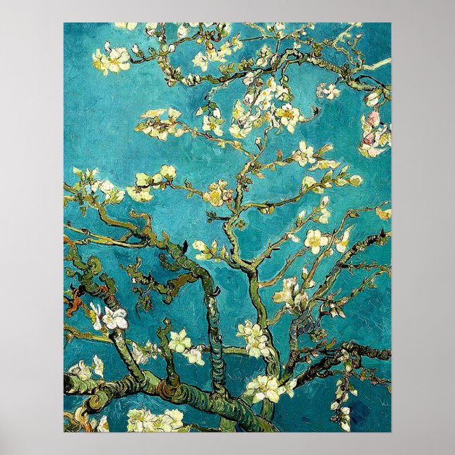 Póster Van Gogh Almond Florece Impresionismo Clásico (Frente)