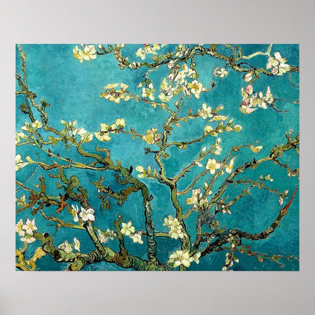 Póster Van Gogh Almond Florece Impresionismo Clásico (Frente)