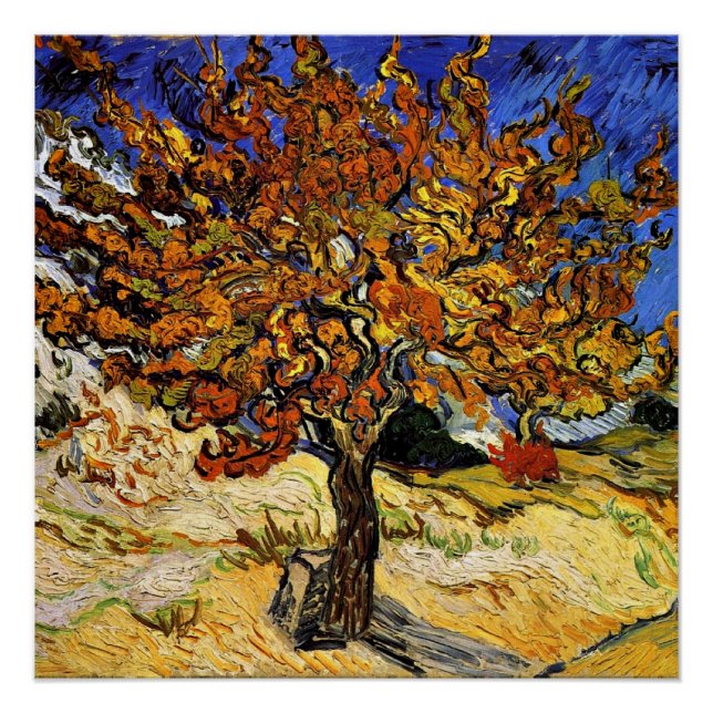 Póster Van Gogh - Árbol de mora, (Anverso)