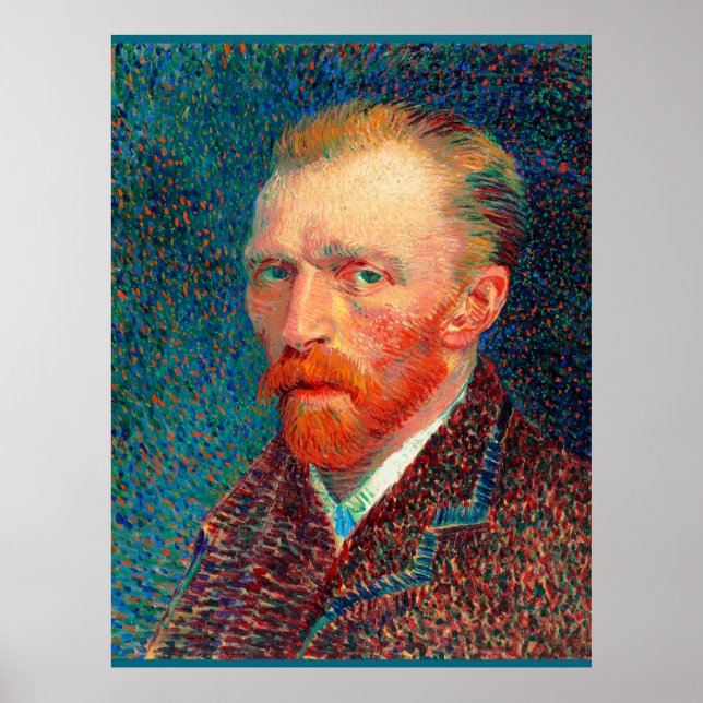 Póster Van Gogh - Autoretrato, 1887, Vincent van Gogh, (Frente)