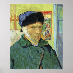 Póster Van Gogh - Autoretrato Con Oído Bandido 1889