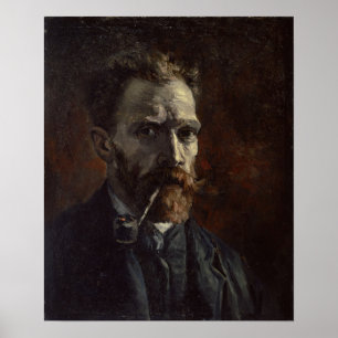 Póster Van Gogh - Autoretrato Con Tubería