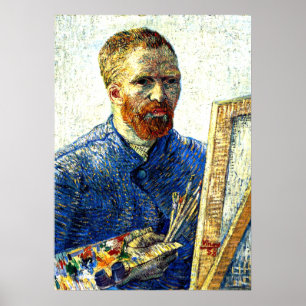 Póster Van Gogh - autorretrato como pintor