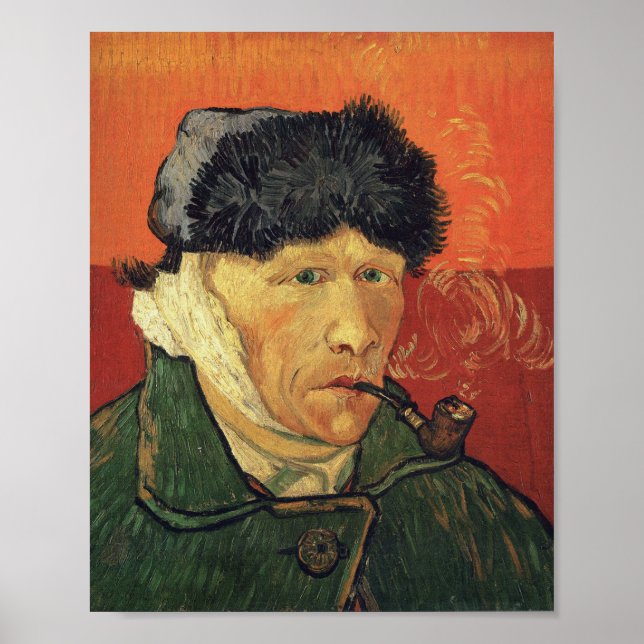 Póster Van Gogh - autorretrato con oído enmascarado (Frente)