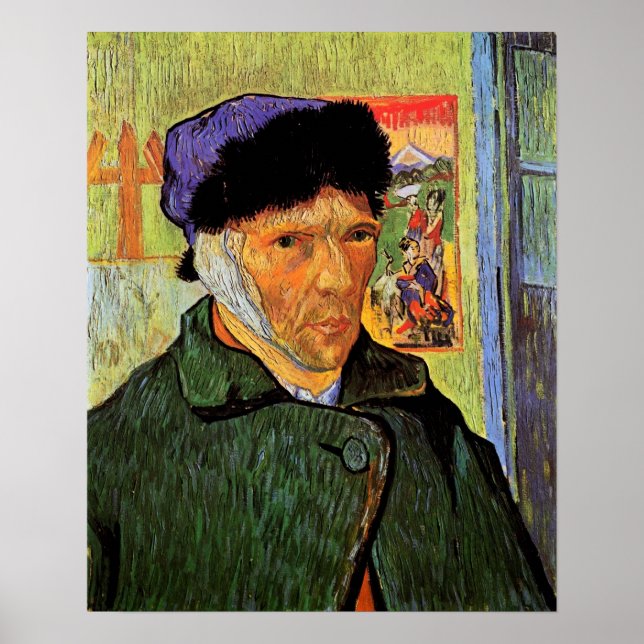 Póster Van Gogh; autorretrato con oído enmascarado (Frente)