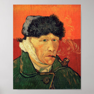 Póster Van Gogh - autorretrato con oso varado