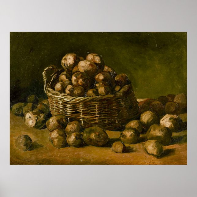 Póster Van Gogh Basket of Potatoes (Frente)
