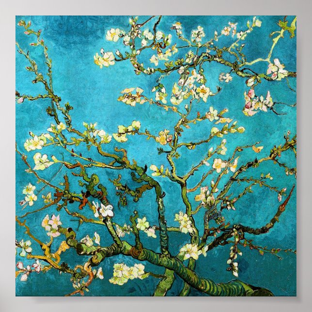 Póster Van Gogh Blossoming Almond Tree Bella Artes (Frente)