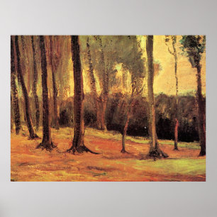 Póster Van Gogh - Borde de un bosque,
