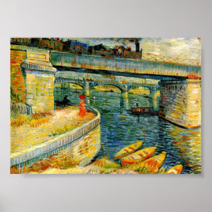 Póster Van Gogh Bridges across the Seine At Asrienes