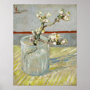 Póster Van Gogh - Brote De Almendra Floriente En Un Vidri