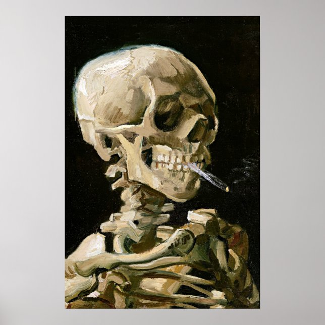 Póster Van Gogh - Cabeza de un esqueleto (Frente)