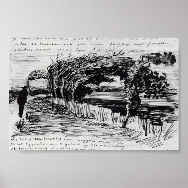 Póster Van Gogh - Camino a la playa (Frente)