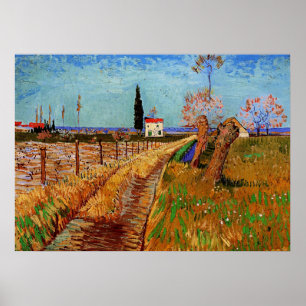 Póster Van Gogh - Camino a través de un campo