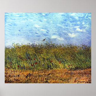 Póster Van Gogh: Campo de Trigo con Coppies y Lark