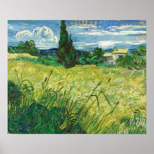 Póster Van Gogh - Campo verde (Frente)