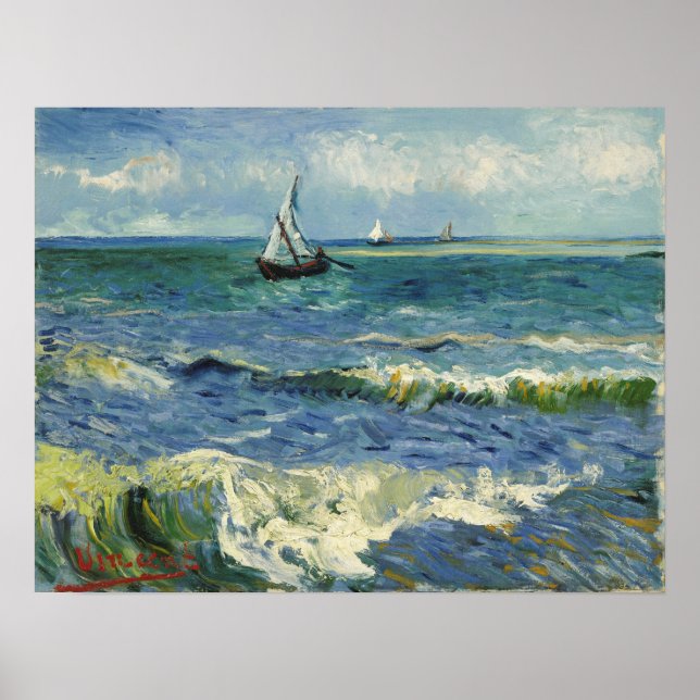 Póster Van Gogh - Captura De Mar En Les Saintes-Maries-De (Frente)