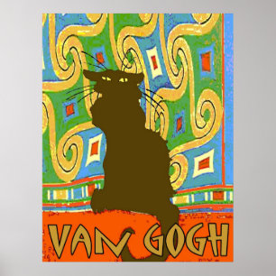 Póster Van Gogh Cat