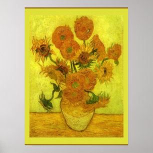 Póster Van Gogh - Catorce girasoles,