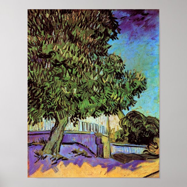Póster Van Gogh - Chestnut Tree In Blossom (Frente)