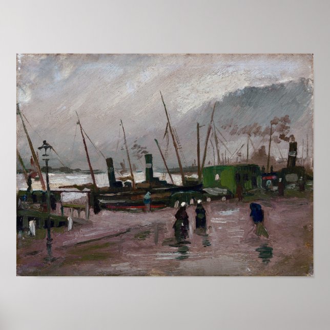 Póster Van Gogh De Ruijterkade en Ámsterdam (Frente)