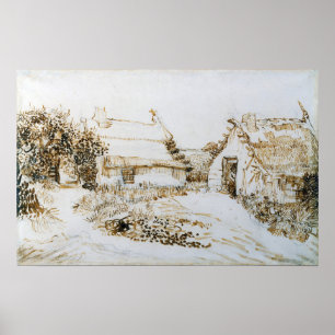Póster Van Gogh - Dos Casas En Saintes-Maries-De-La-Me