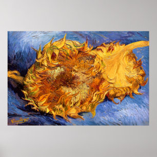 Póster Van Gogh: Dos girasoles cortados