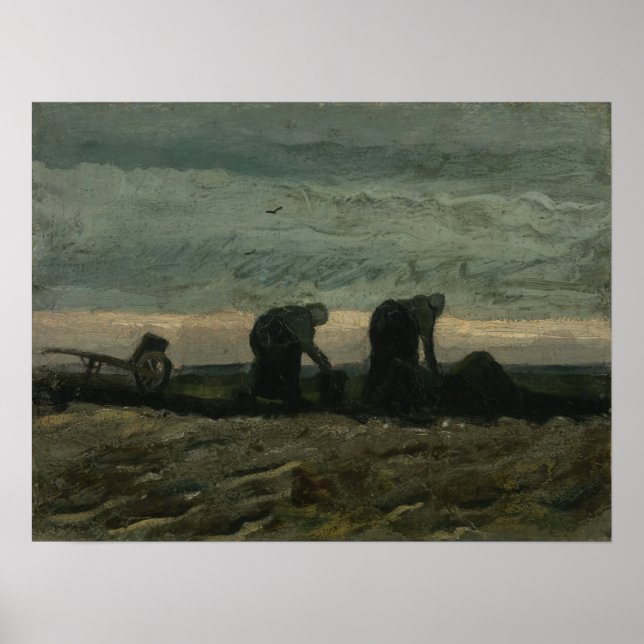 Póster Van Gogh - Dos Mujeres En El Páramo (Frente)