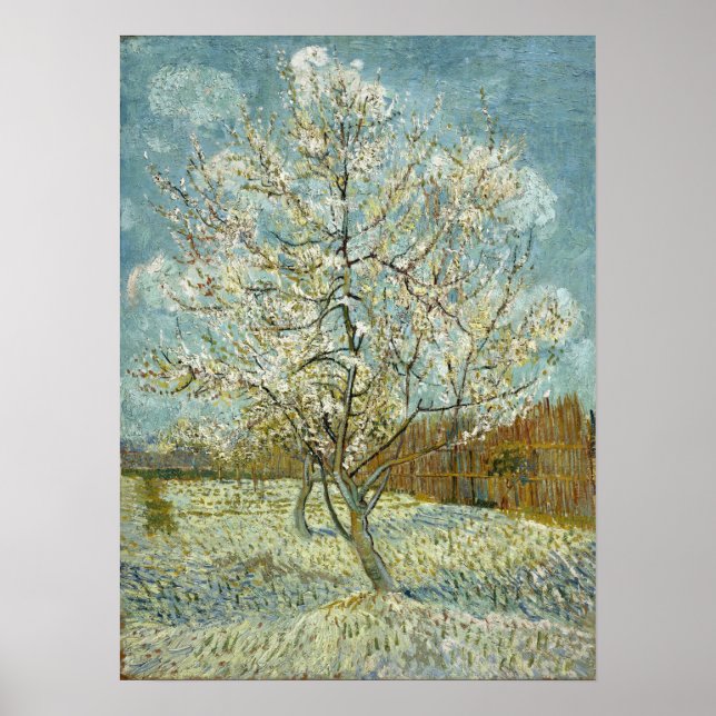 Póster Van Gogh - El árbol rosa de la rosa (Frente)